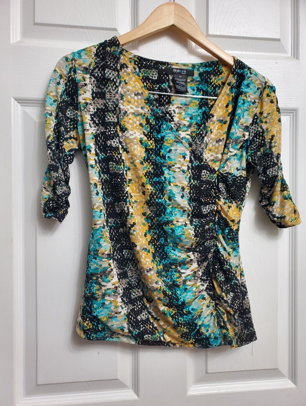 Style & Co. Petite Animal Print Shirt - SIZE S